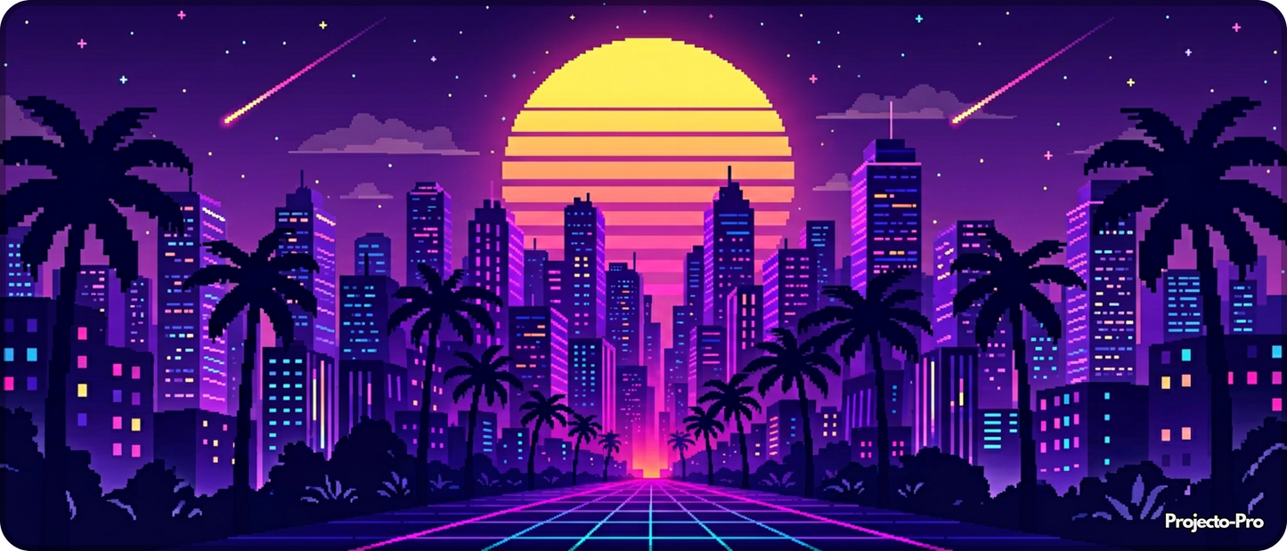Retro Synthwave Skyline